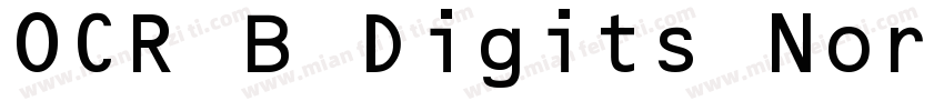 OCR B Digits Normal字体转换